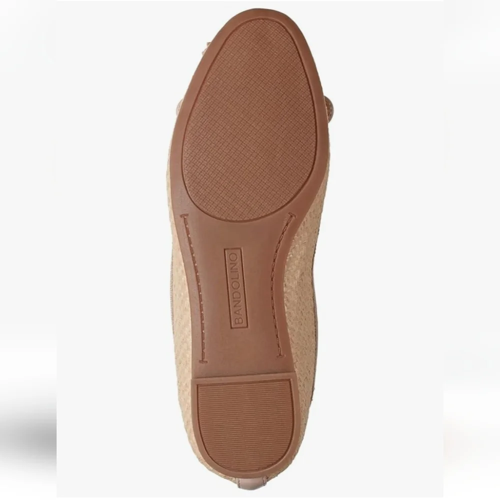 Bandolino NWT Paprika2 Ballet Flats Bow Detail Light Natural